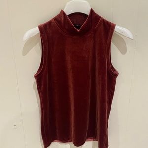 J. Crew Velvet Mockneck Sleeveless Tank